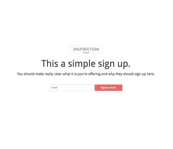 Landing Page Template: : Basic Signup