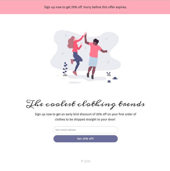 Landing Page Template:  Simple Signup - Contest